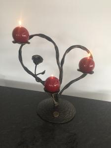 A wrought iron candle holder - The heart (SV/7)